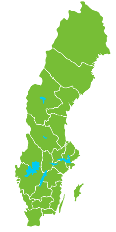 Karta av Sverige