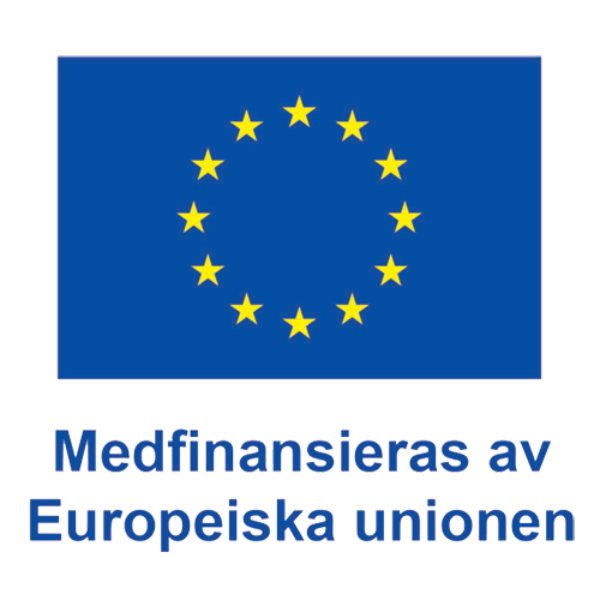 EU-logga med texten Medfinansieras av Europeiska Unionen.